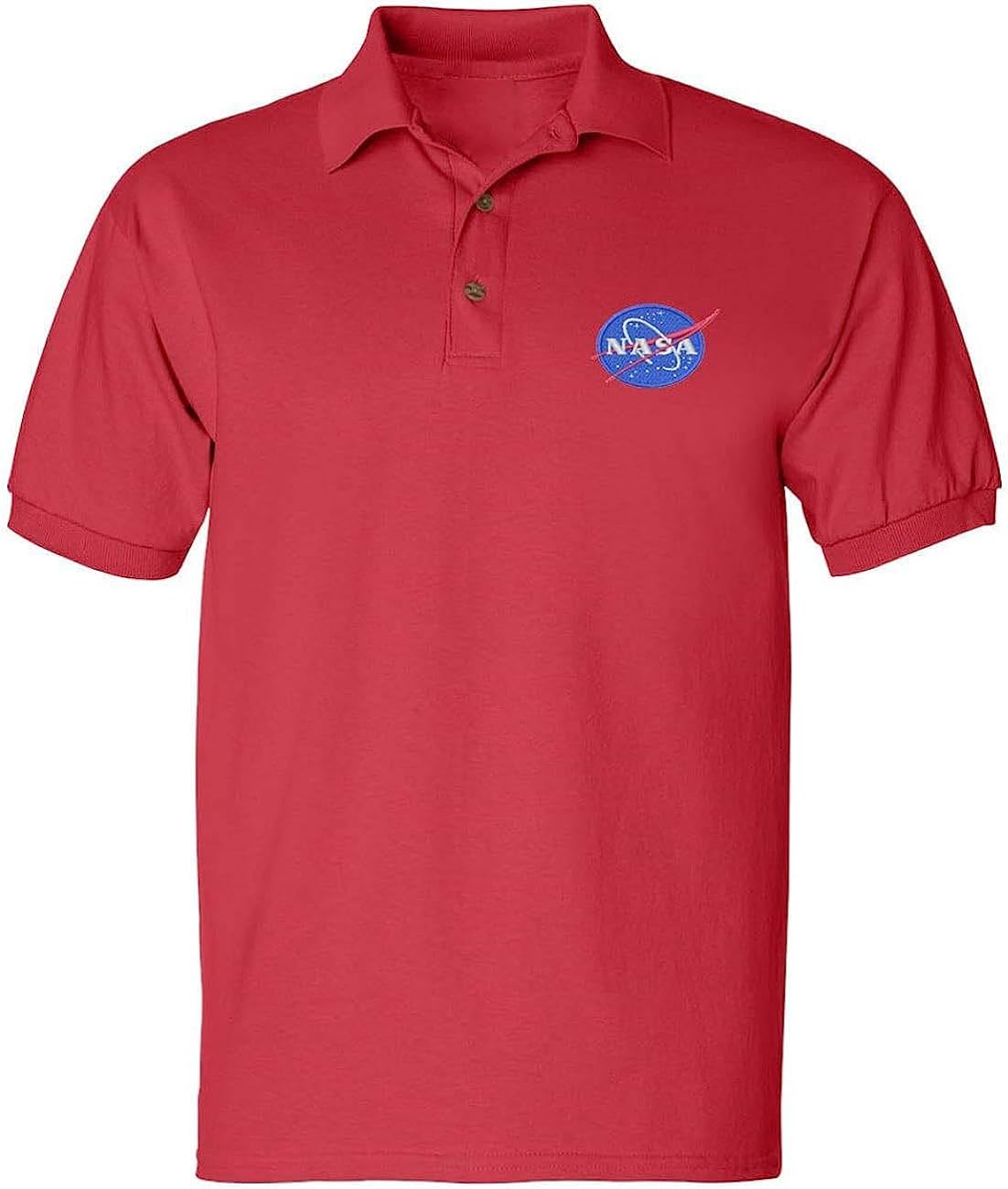 ALLNTRENDS Men's Polo T Shirt NASA Embroidered Space Tee