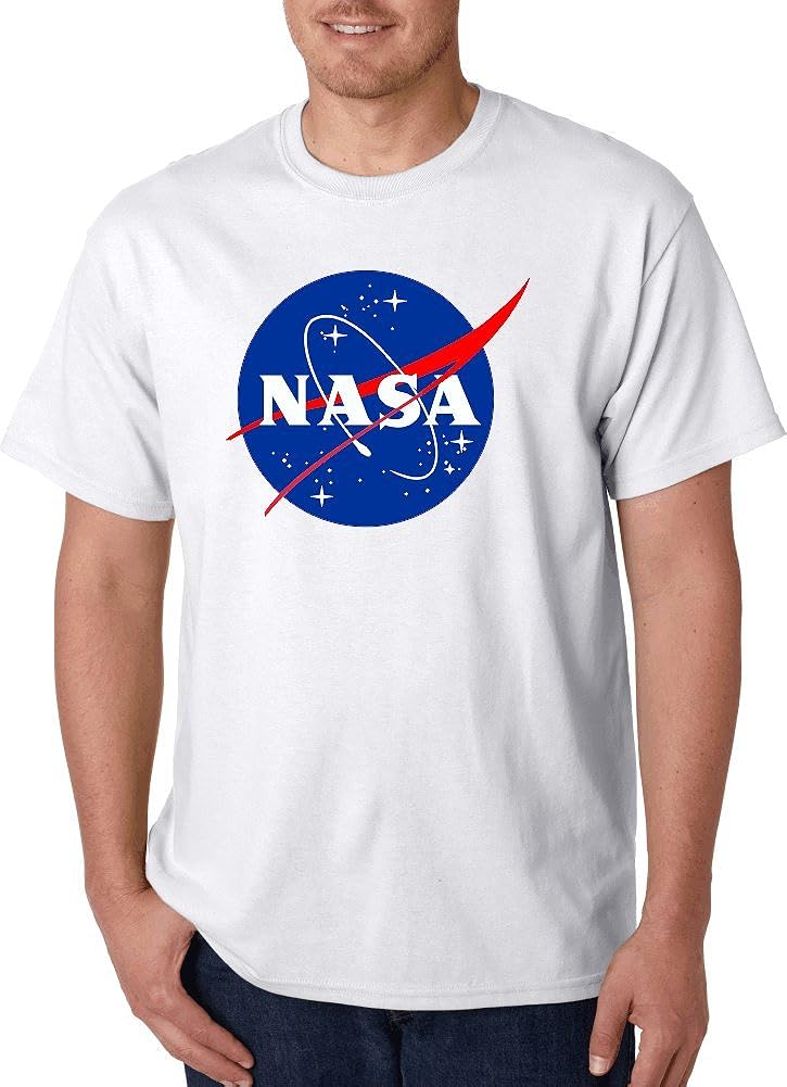 Gildan NASA Logo White T-Shirts (Large, White)