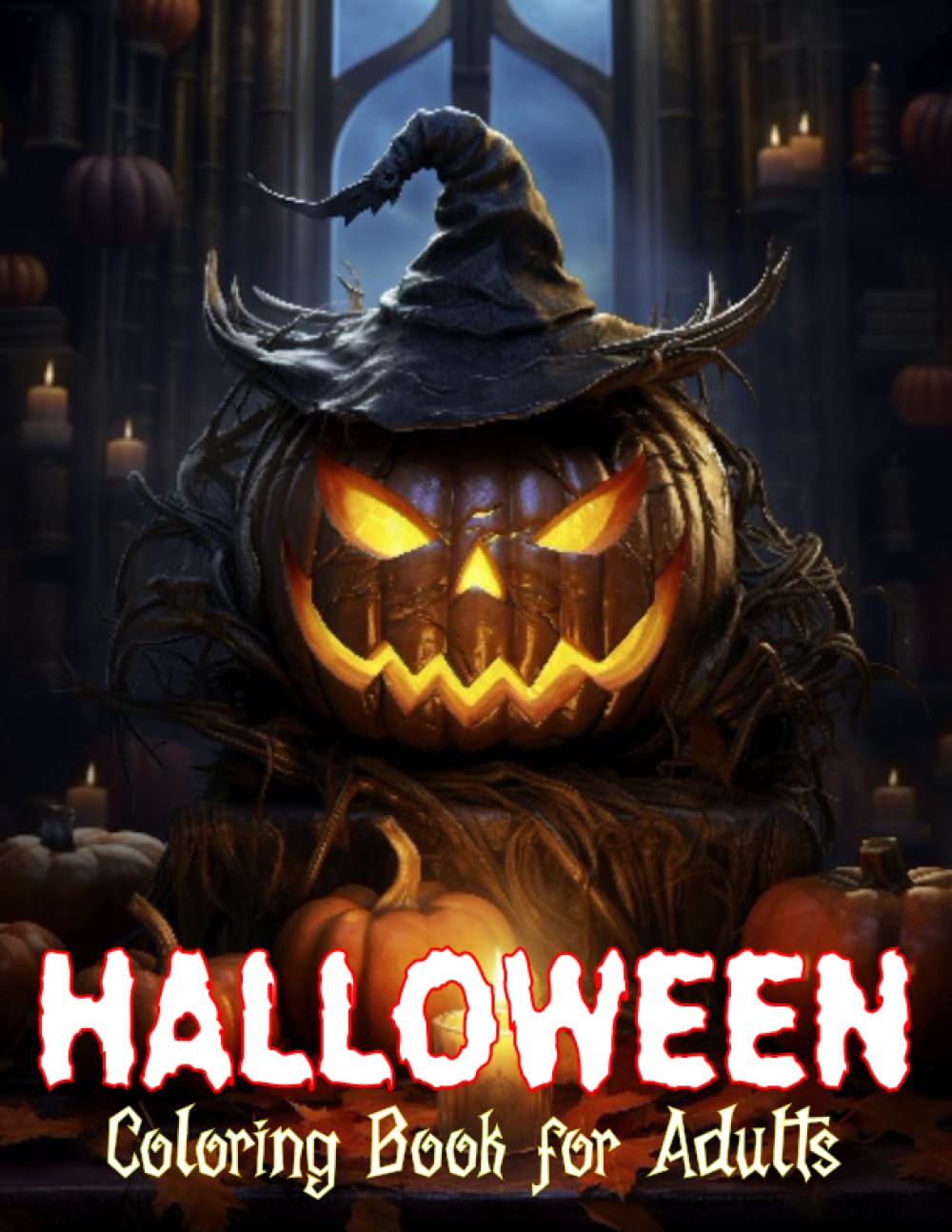 Halloween Coloring Book for Adults: 40 Spooky and Beautiful Halloween Designs (Witches, Vampires, Ghosts, Jack-o'-lanterns, Monsters, Pumpkin, … Relief and Relaxation Gifts For Halloween