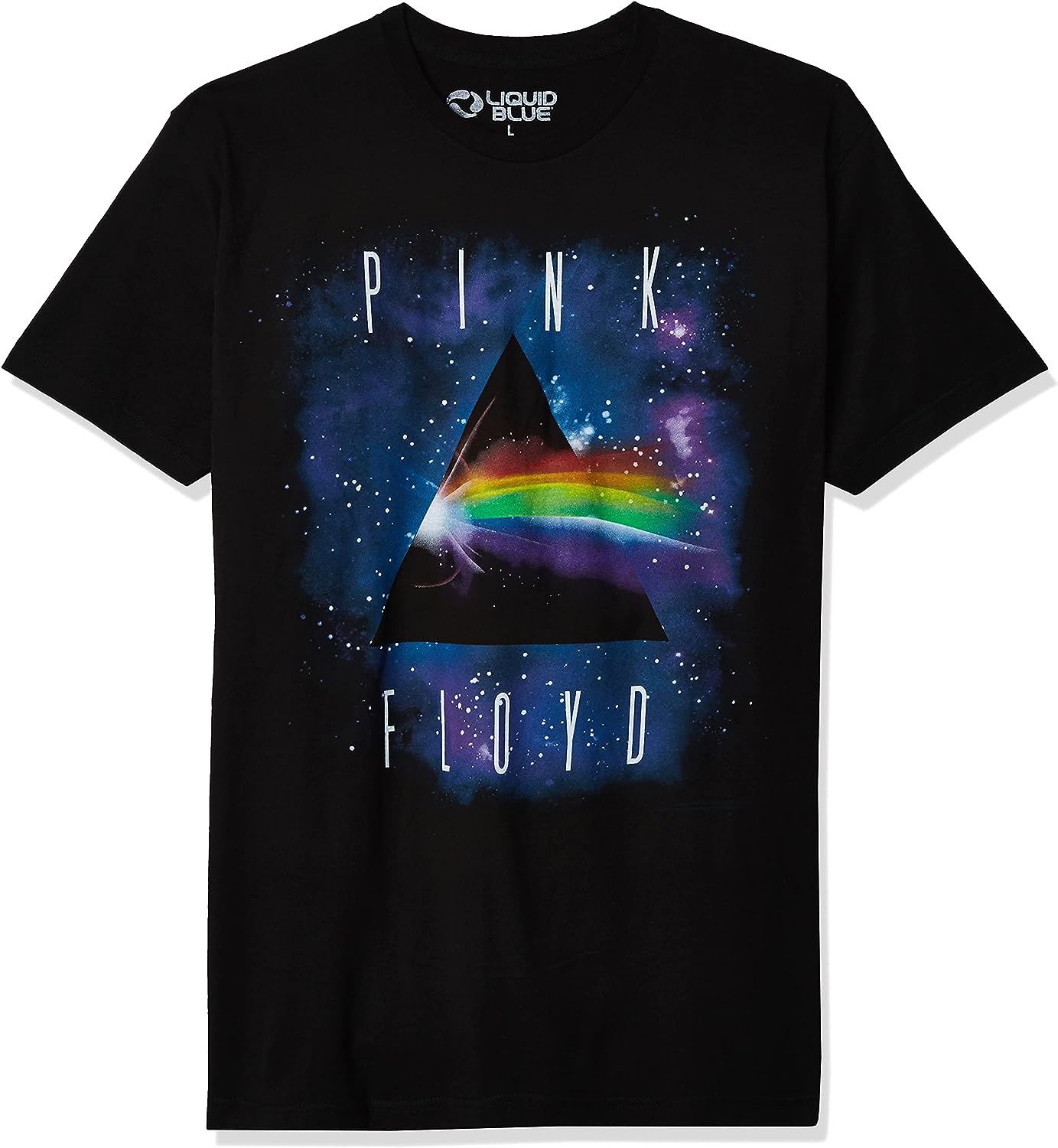 Liquid Blue Men's Plus Size Pink Floyd Dark Side Space Short Sleeve T-Shirt