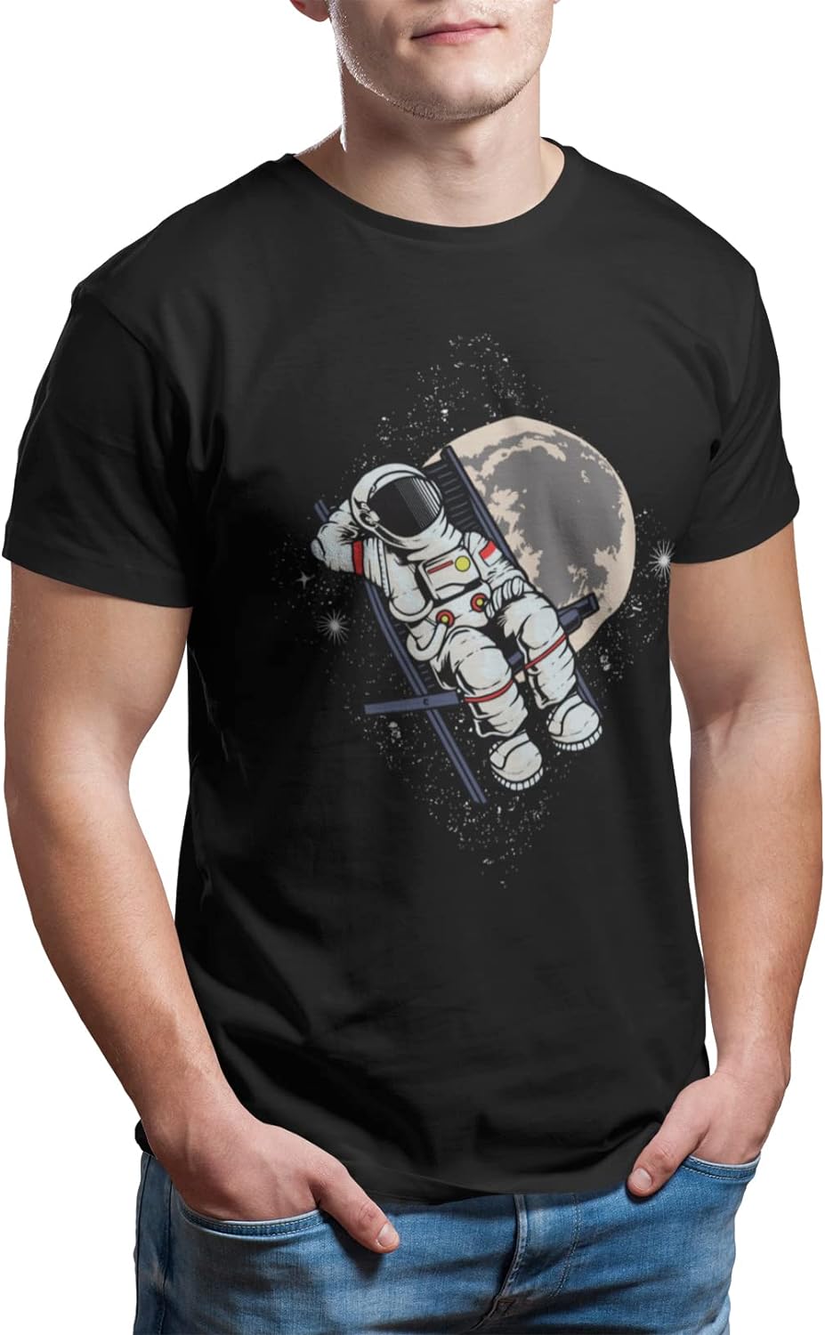 MATXSO·MAX Men's Graphic Tees Astronaut T-Shirts – Cool Design Graphic T Shirts for Men