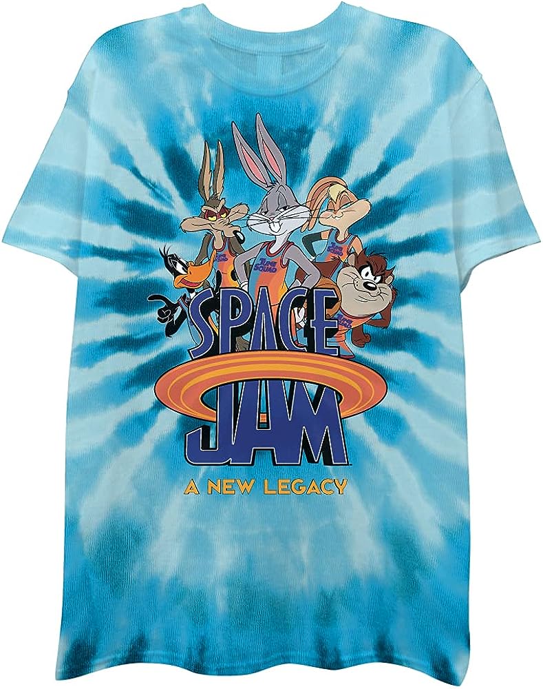 space jam Mens Movie Shirt – Tune Squad Marvin & Bugs Bunny Tee 90’s Tie Dye T-Shirt