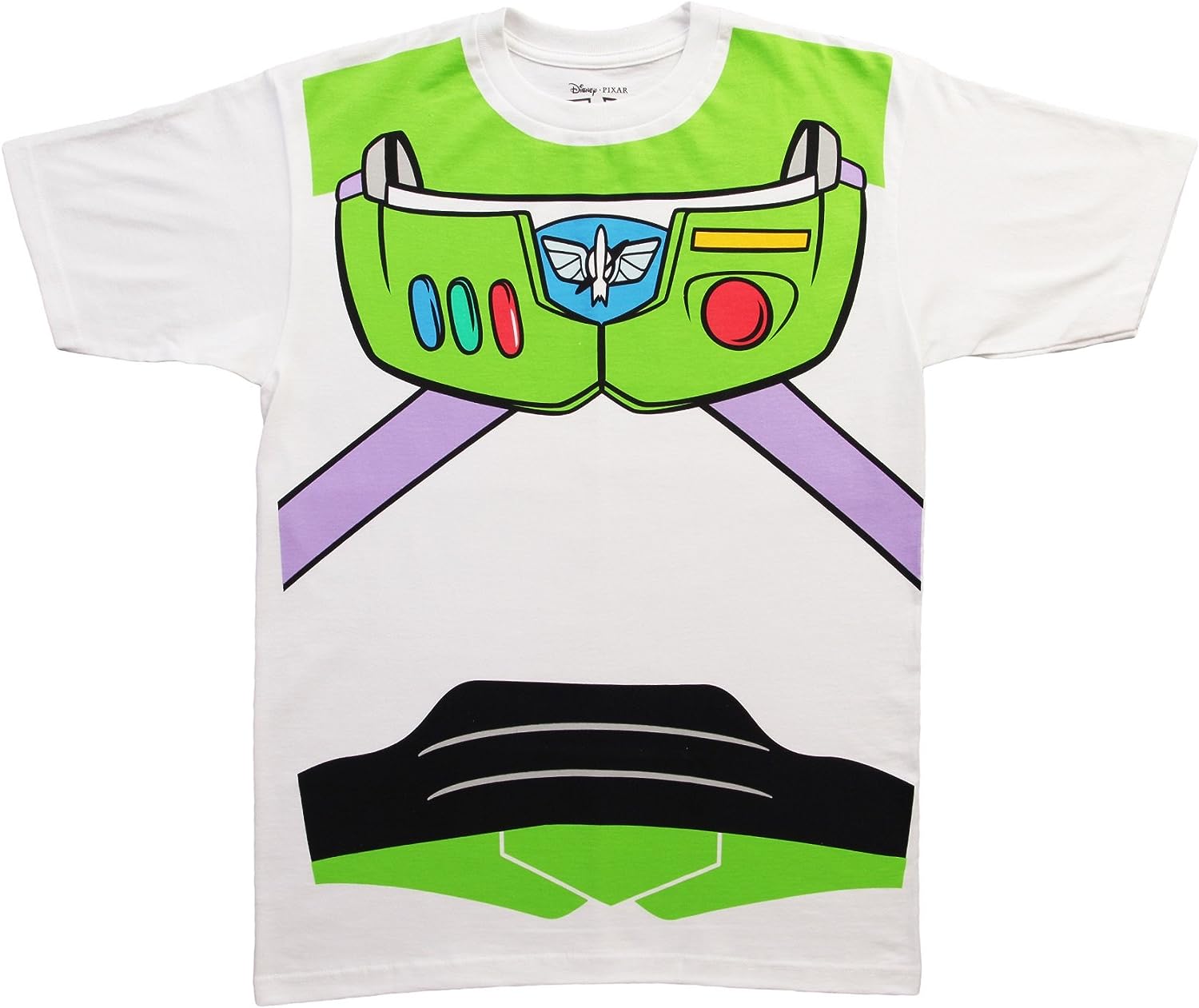 Toy Story Buzz Lightyear Astronaut Costume White Adult T-Shirt Tee Small