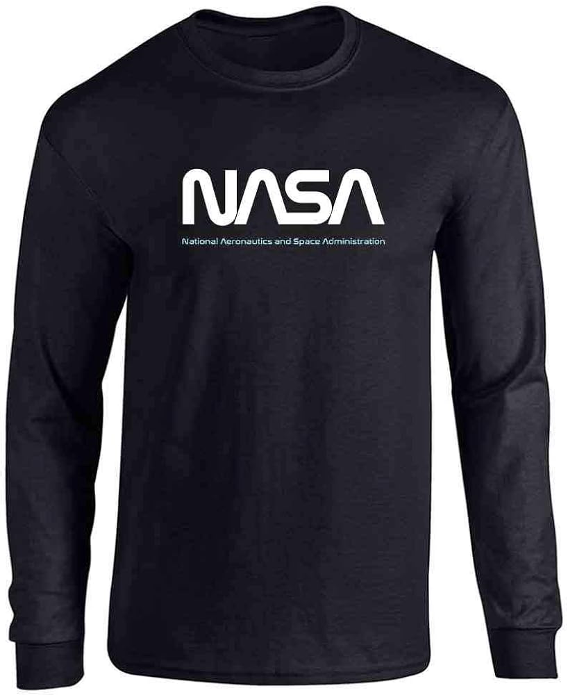 Vintage NASA Approved Worm Logo Retro Graphic 80s Full Long Sleeve Tee Shirt