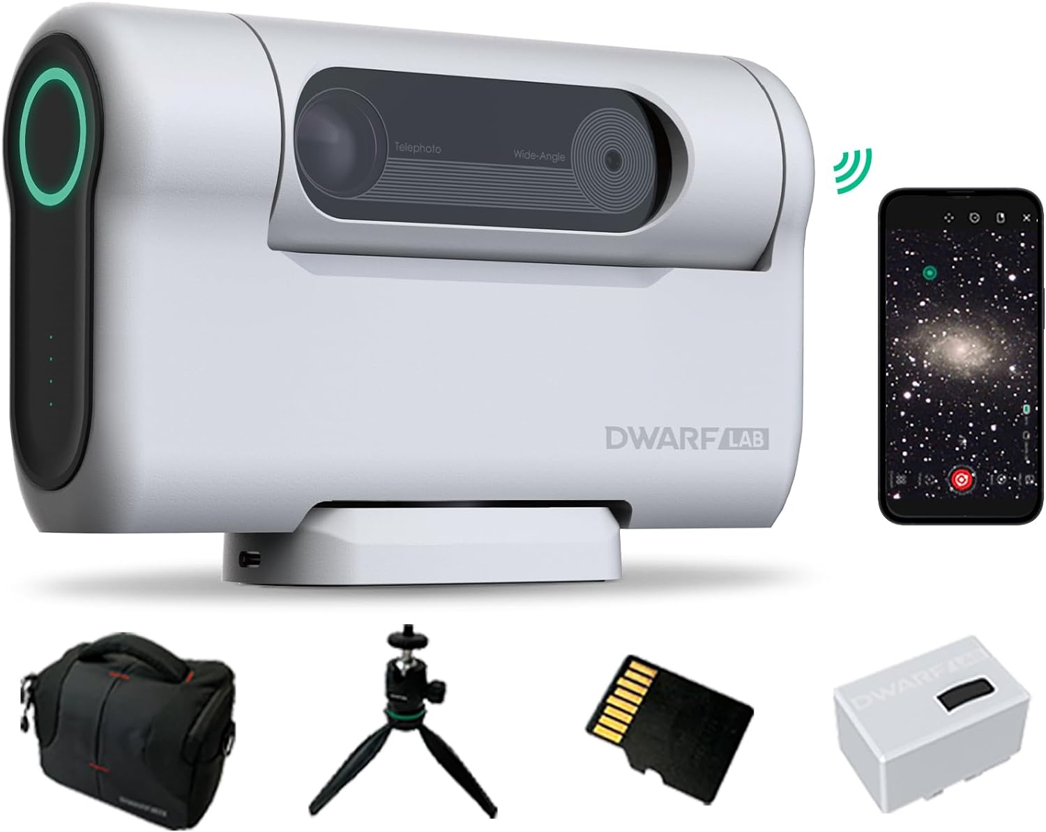 DWARFLAB Dwarf II Smart Digital Telescope – Portable, Ultralight, and Packed with Advanced Features for Astronomy Star Parties, Birding, for Adults and Kids, Beginners and Advanced Players (Classic)