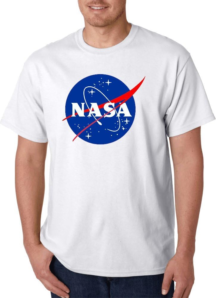 Gildan NASA Meatball Logo White T-Shirts (X Large, White)