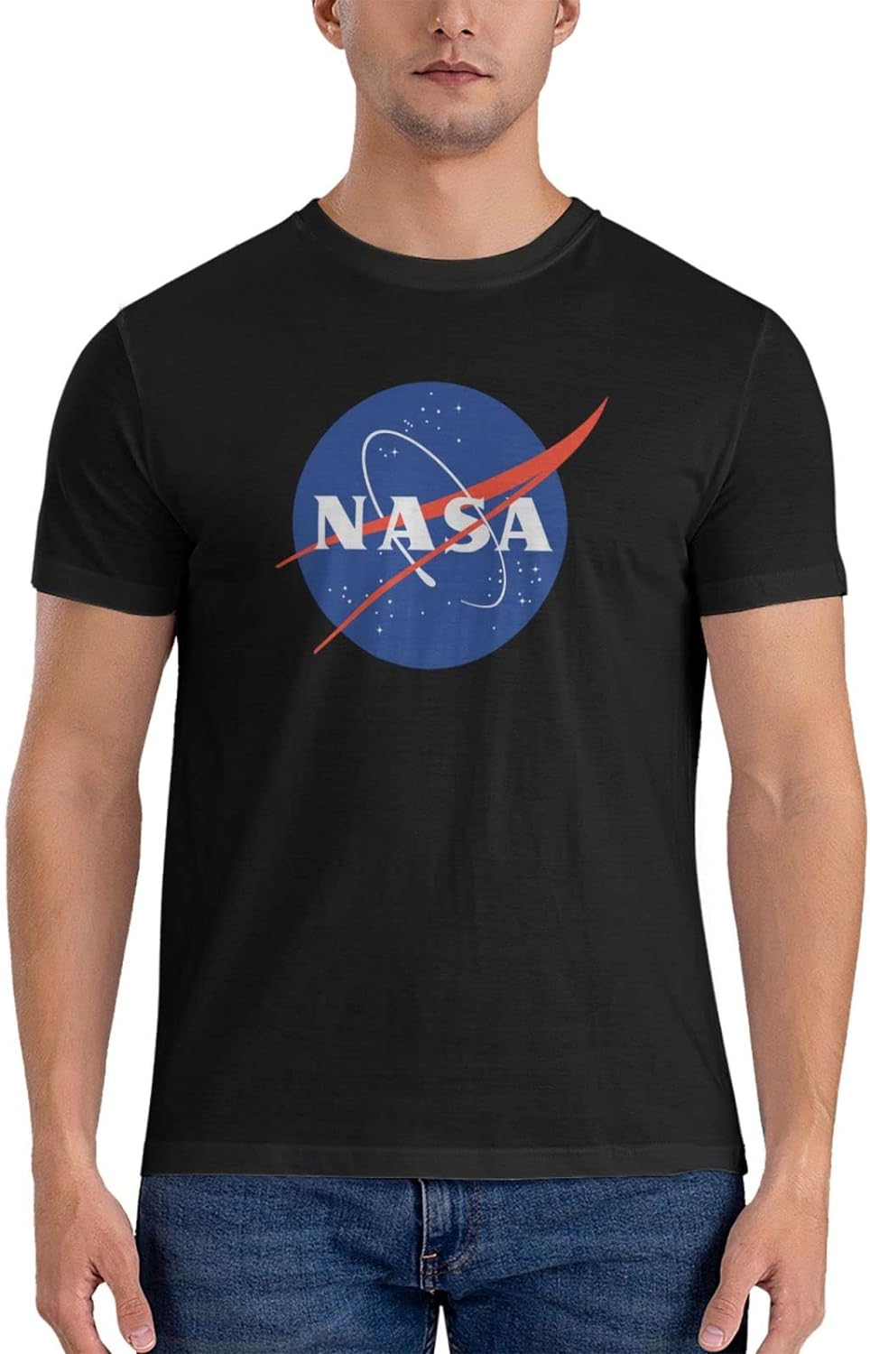 NASA T-Shirt Man's Top Round Collar Short Sleeve Shirt