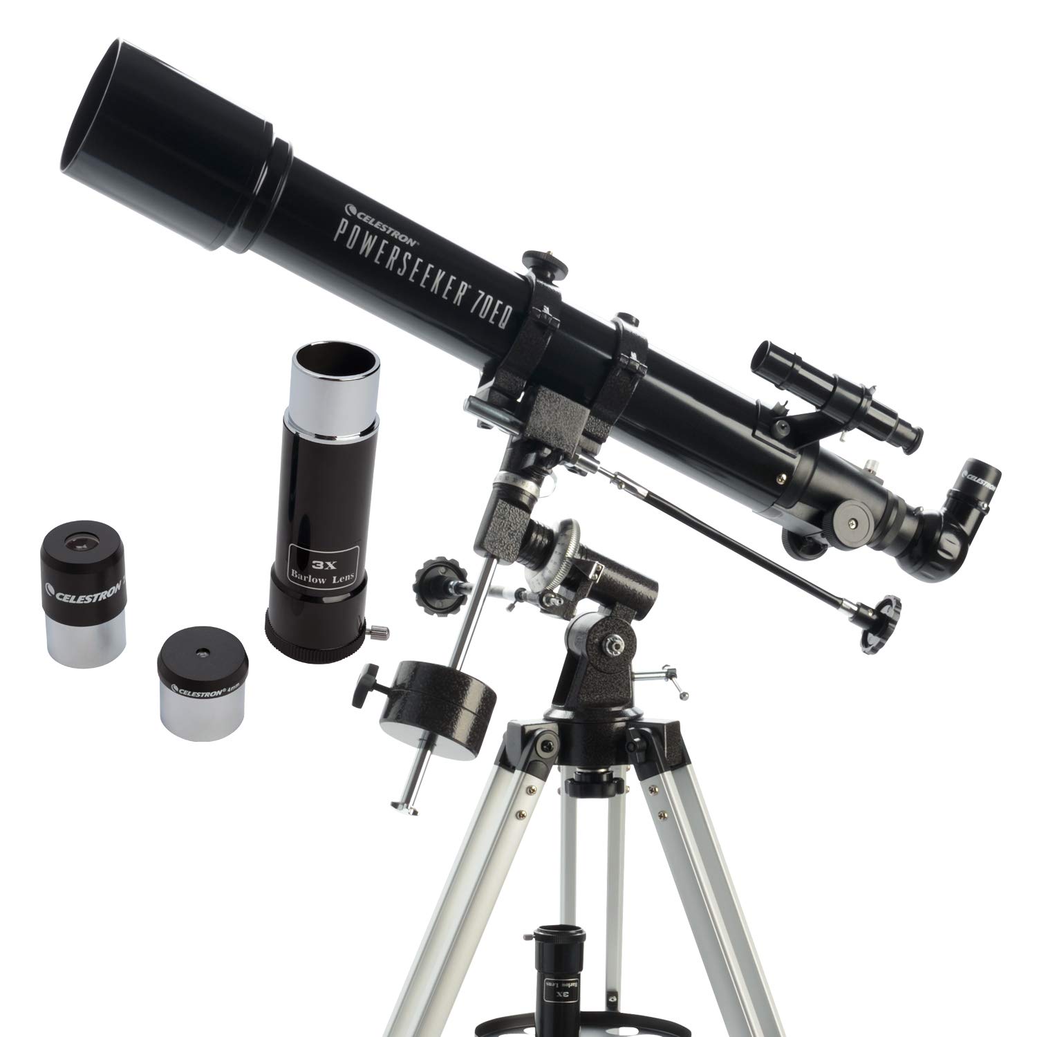 Celestron: Celestron – PowerSeeker 80EQ Telescope – Manual German Equatorial Telescope for Beginners – Compact and Portable – Bonus Astronomy Software Package – 80mm Aperture