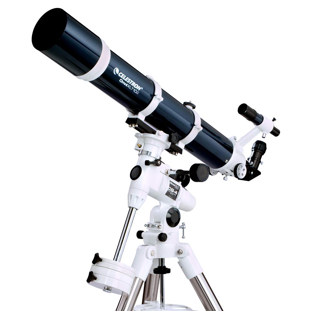 Celestron – Omni XLT 120 Refractor Telescope – Hand-Figured Refractor with XLT Optical Coatings – Manual German Equatorial EQ Mount with Setting Circles and Slow Motion Control – Includes Accessories