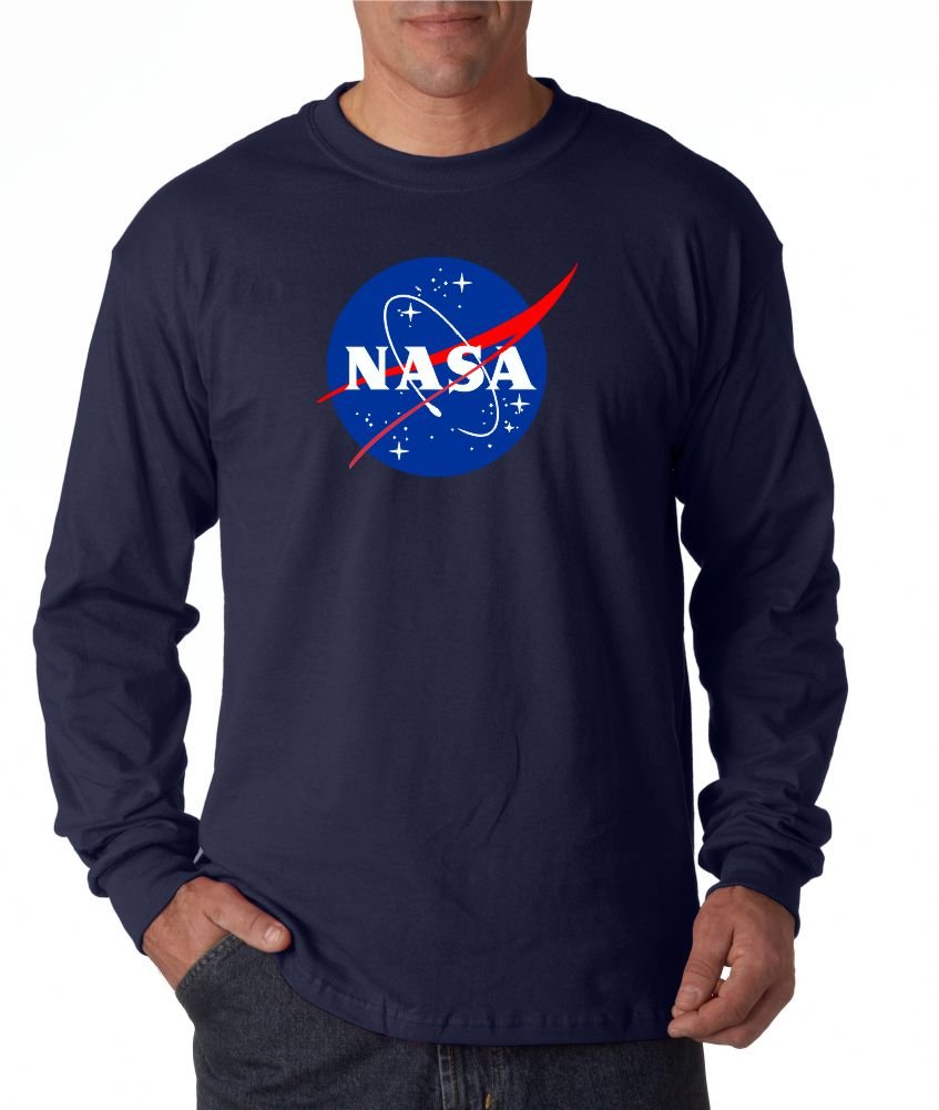 City Merchandise econoShirts NASA Meatball Logo Long Sleeve Shirt Space Shuttle Rocket Science Geek Tee