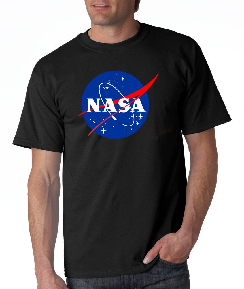 Gildan NASA Meatball Logo White, Black Gray T-Shirts